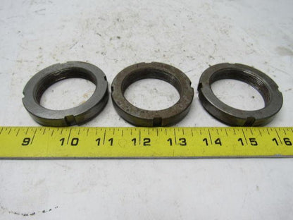 N-10 Locknuts 18 Threads per Inch 2.688" Outside Dia Lot of 3