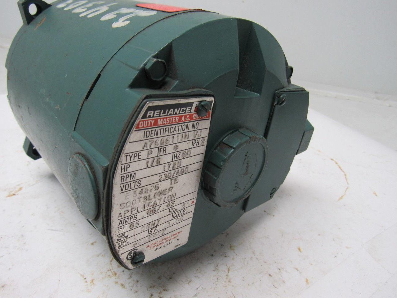 Reliance Electric A760611IN VJ E54825 .6 HP 3PH 230/460V 1725 RPM Electric Motor