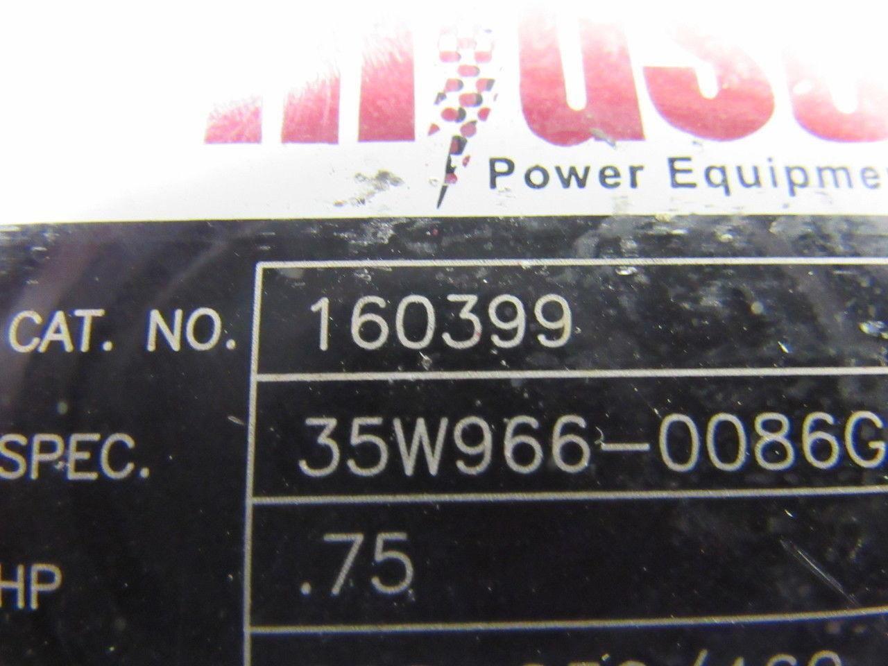 Midsouth/Baldor 160399 3/4 HP 3PH 208-230/460V 1725RPM Electric Motor