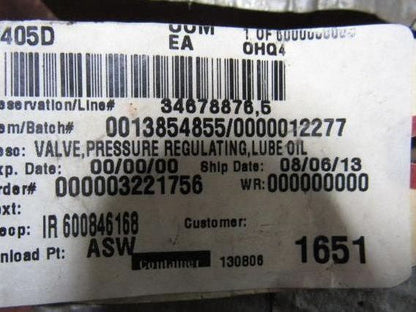 3" Flanged Lube Oil Pressure Regulating Valve 13854855
