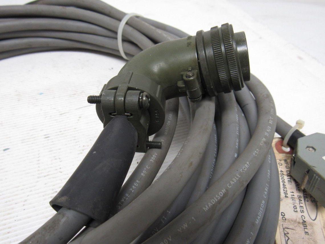 Madison Cable AWM Style 2464 300V Cable 48' W/17 Pin Connectors Rnd & Rect.