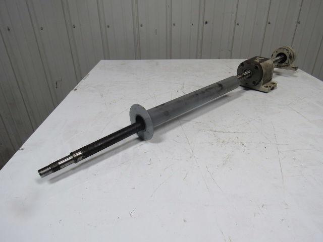 Ball Screw Assembly 25mm Dia Shaft 12mm Pitch 23mm Travel 42-1/2" OAL