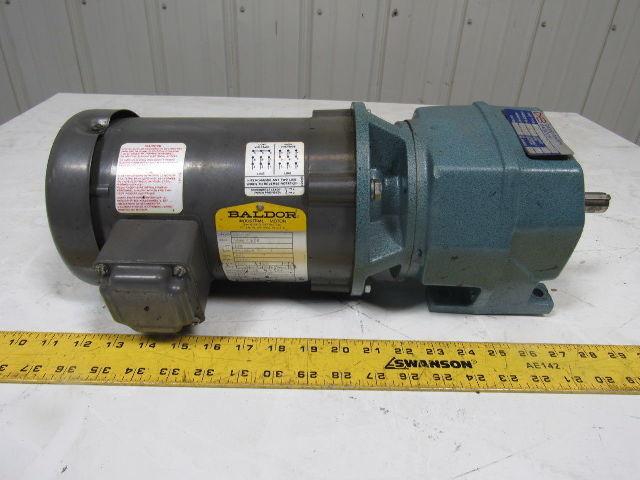 David Brown M032010EANT4 Series M In Line Helical Reducer W/ Baldor 1/2HP Motor