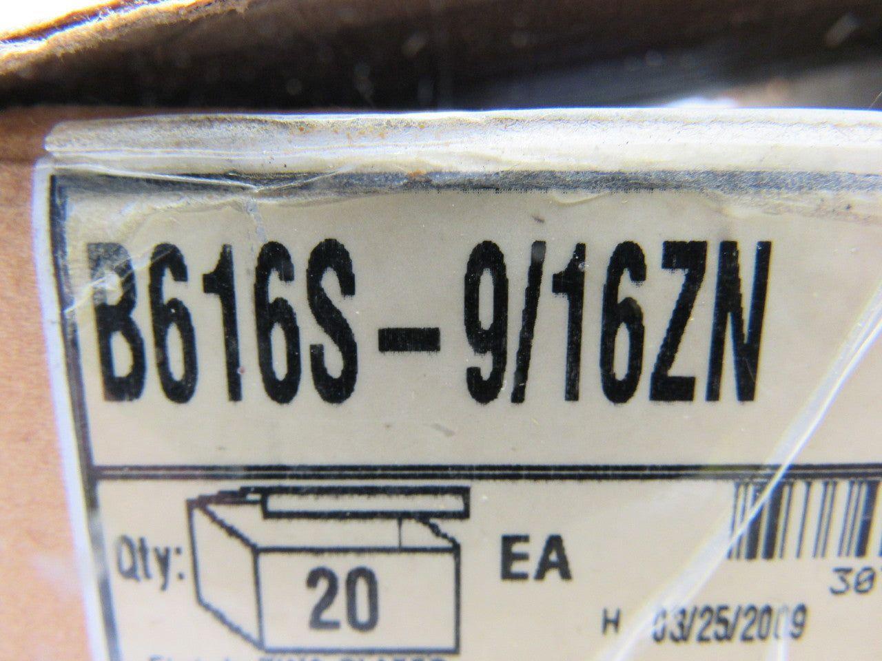 Cooper B-Line B616S-9 19ZN Zinc Plated Fixture Hanger Stud Mount Lot of 20