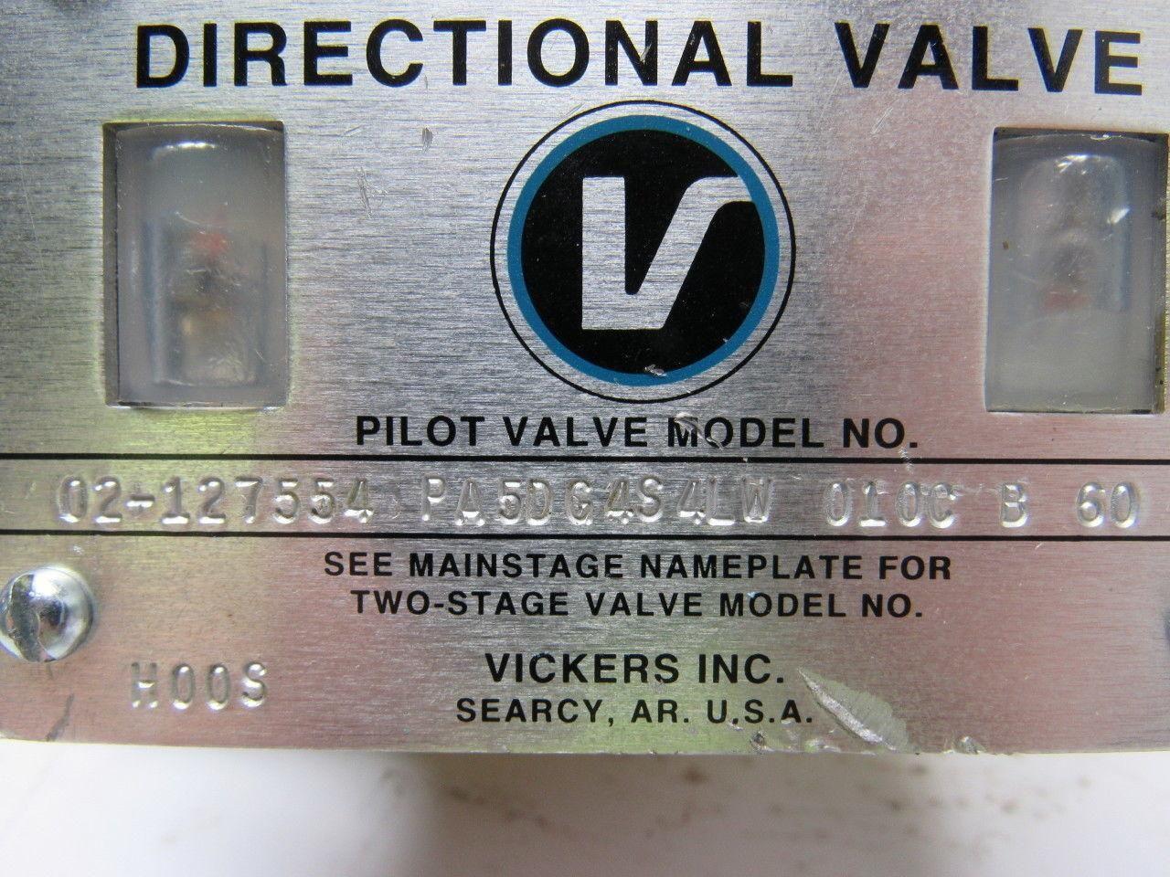 Vickers 02-127554  PA5DG4S4-LW-010C-B-60 Hydraulic Directional Control Valve