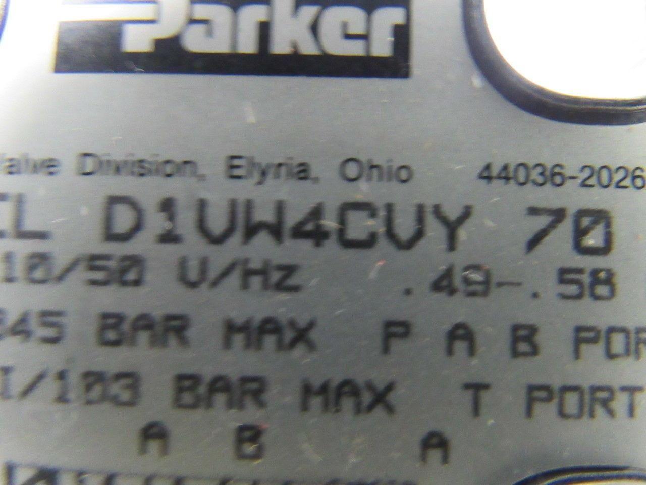 Parker D1VW4CVY 70 Hydraulic Directional Control Valve