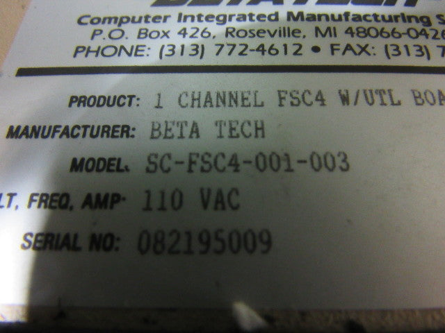 Beta-Tech SC-FSC4-001-003 Interface for Fastening System Control