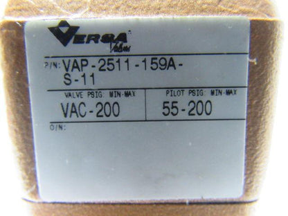 Versa VAP-2511-159A-S-11 Pneumatic Valve 2 Way / 2 Position 1/2" NPT