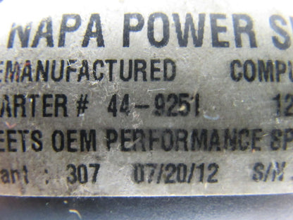 Napa 44-9251 Remanufactured Starter 12V 1.4kW