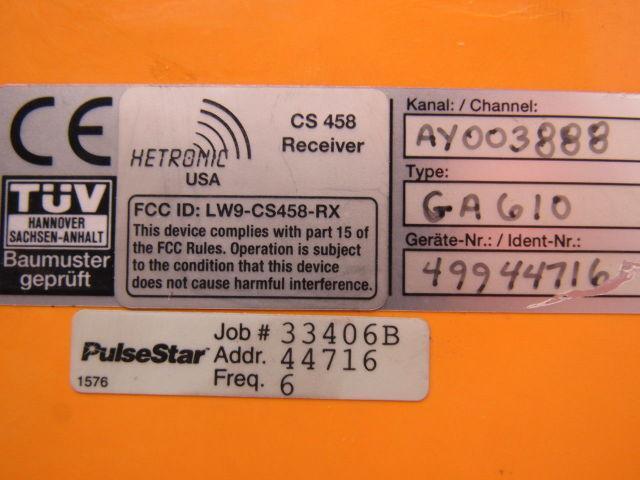 PulseStar GA-610 CS 458 Crane Controller