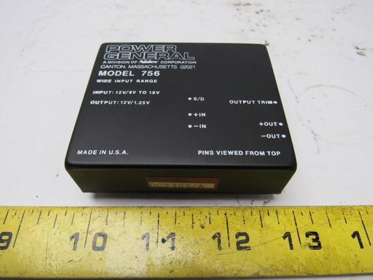 Power General DC9305/A Model 756 Input: 12V/9V to 18V Output: 12V/1.25V
