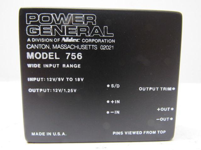 Power General DC9305/A Model 756 Input: 12V/9V to 18V Output: 12V/1.25V