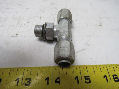 Parker Triple-Lok STX 4 Tee w/ Two Flared ends One male 1/4"-18 Thread Lot of 6