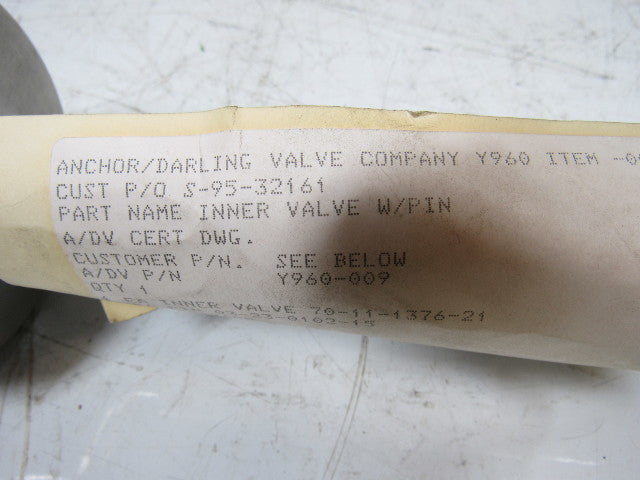 Anchor Darling 70-11-1376-21 Inner Valve W/ Pin