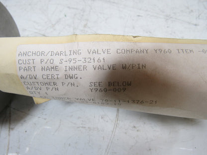 Anchor Darling 70-11-1376-21 Inner Valve W/ Pin