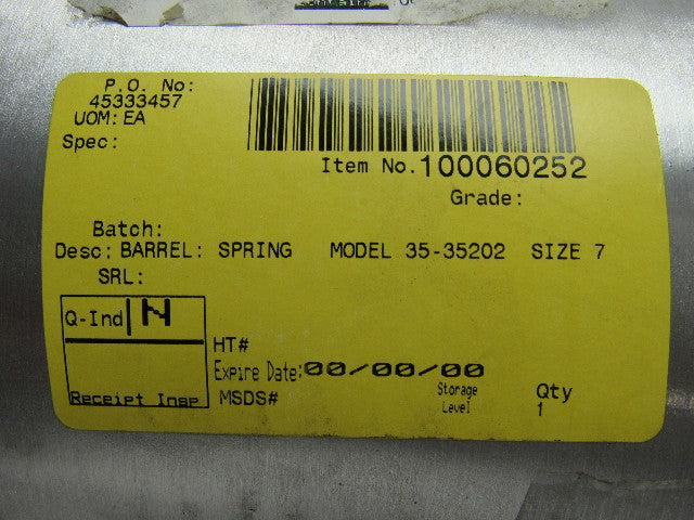 Dresser/Masoneilan 35-35202 Camflex Rotary Control Valve Actuator Spring Barrel