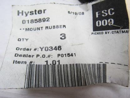 Hyster 185892 Replacement Rubber Mount for Forklift