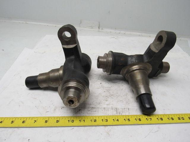 Left & Right Forklift Spindle 1-3/8" & 1-1/2" Knuckle 1-1/4-18 Male Lot of 2