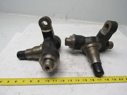 Left & Right Forklift Spindle 1-3/8" & 1-1/2" Knuckle 1-1/4-18 Male Lot of 2
