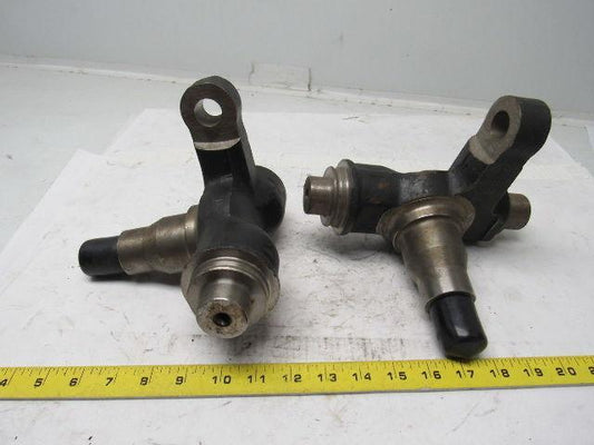 Left & Right Forklift Spindle 1-3/8" & 1-1/2" Knuckle 1-1/4-18 Male Lot of 2