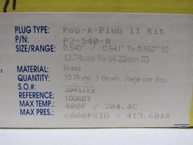 Curtis Wright P2-540-B Pop-A-Plug Heat Exchanger Tube Plugging System
