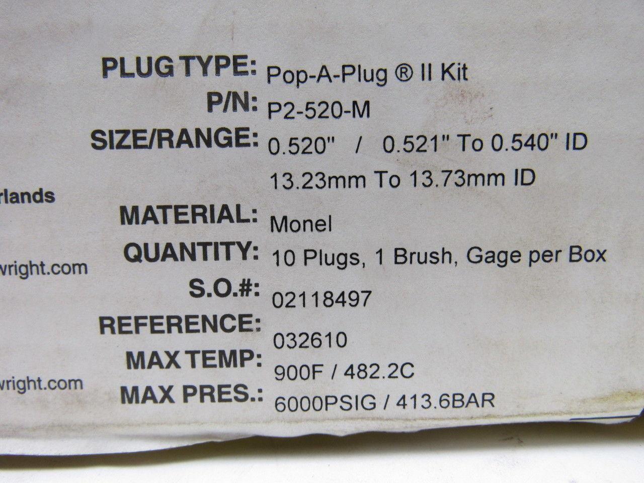 Curtis Wright P2-520-M Pop-A-Plug Heat Exchanger Tube Plugging System