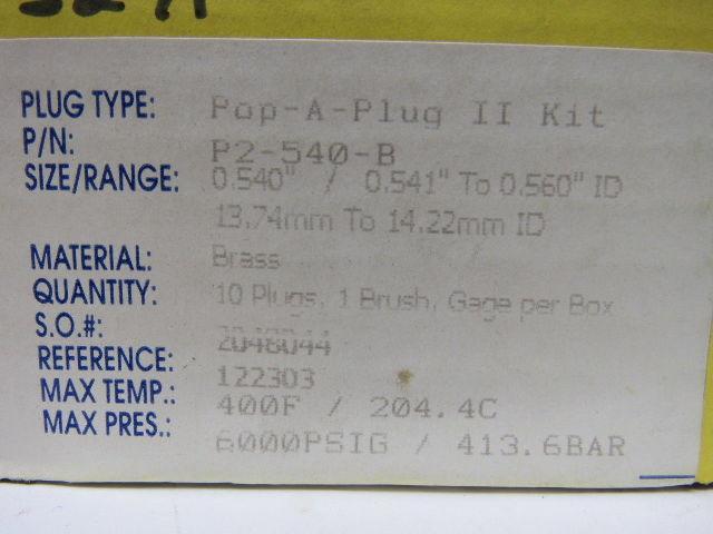 Curtis Wright P2-540-B Pop-A-Plug Heat Exchanger Tube Plugging System