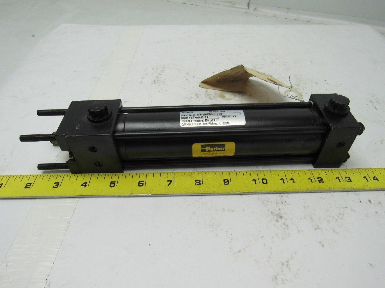 Parker Series MA 1-1/2"x6" Stroke  200PSI Pneumatic Cylinder