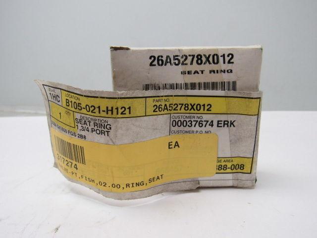 Fisher Enviro-Seal 26A5278X012 Class 1500 Valve Seat Ring SS 3/4" Port DIA.