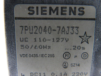 Siemens 7PU2040-7AJ33  Time Relay Surface Mount 1 Time Setting Range 2S TO 20S