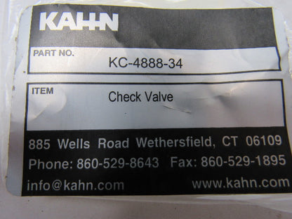 KAHN KC-4888-34 Stainless Steel 1" Check Valve