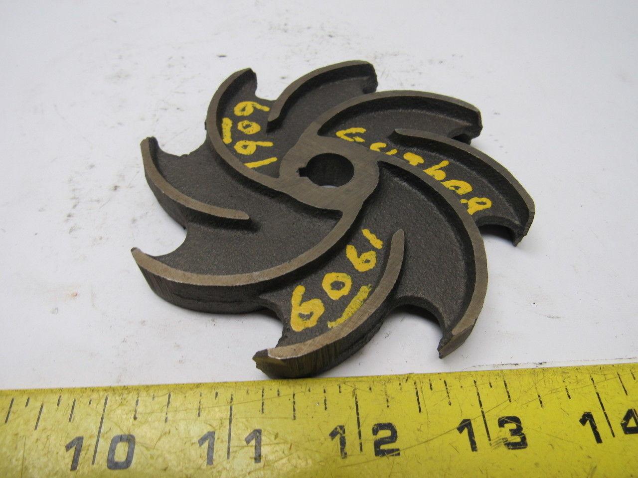 Gusher 6061 Pump Impeller 4-1/8" Diameter 1/2" Thick 1/2" Bore