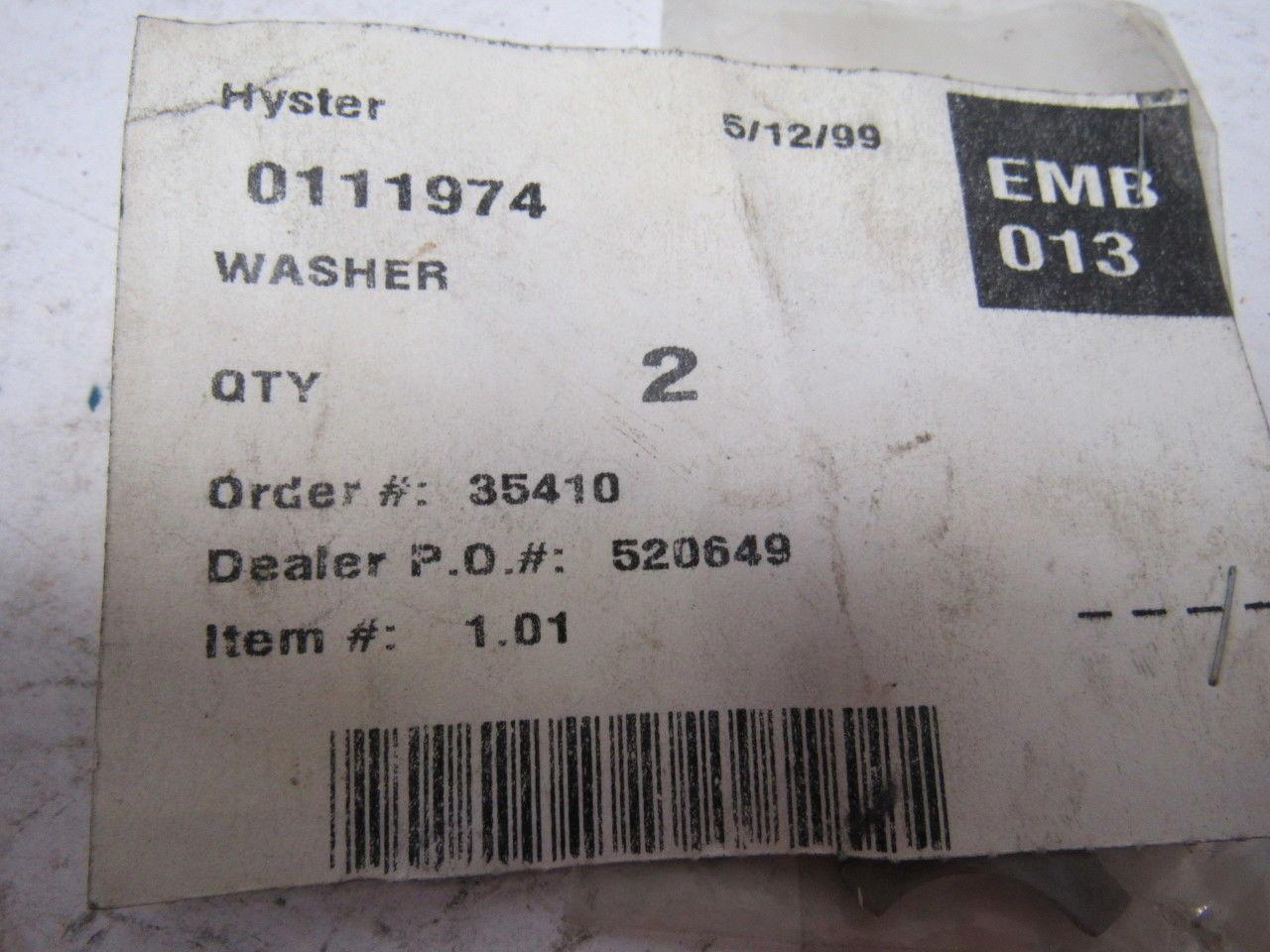 Hyster 111974 Replacement Washer for Forklifts