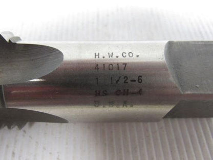 Hanson Whitney 41017 1-1/2"-6 Four Flute HS Through Hole Tap