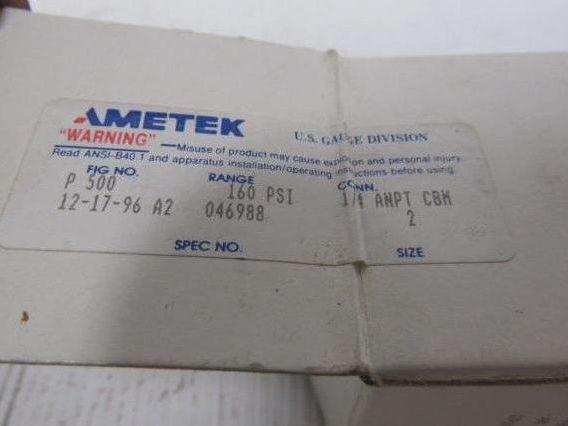 ITT Conoflow GFH60XTKEX3G Pneumatic Regulator 0-125PSI W/Ametek 160PSI Gauge