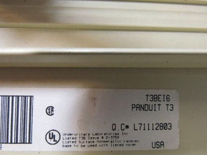 Panduit T3BEI6 T3 Raceway Base Ivory lot of 9 pcs (54ft total)