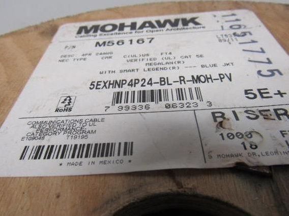 Mohawk M56167 MegaLan Cat 5E Cable Non Plenum Twisted Pair 24AWG 'r 549'