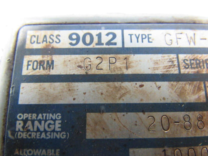 Square D 9012 GFW-31 G2P1 Series B Pressure Switch 20-880 PSI 1000 PSI Max