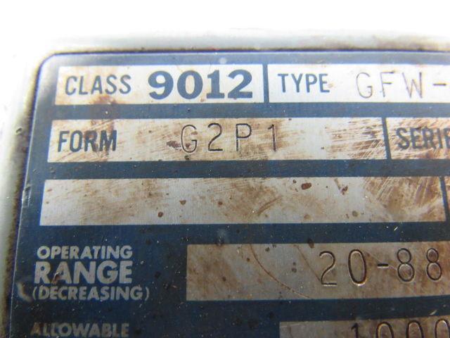 Square D 9012 GFW-31 G2P1 Series B Pressure Switch 20-880 PSI 1000 PSI Max
