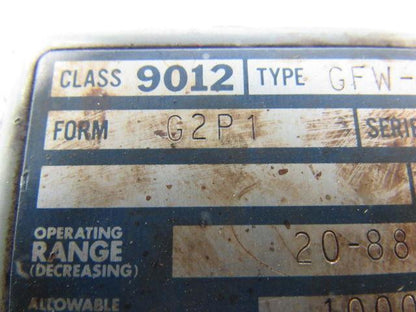 Square D 9012 GFW-31 G2P1 Series B Pressure Switch 20-880 PSI 1000 PSI Max