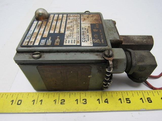 Square D 9012 GFW-31 G2P1 Series B Pressure Switch 20-880 PSI 1000 PSI Max