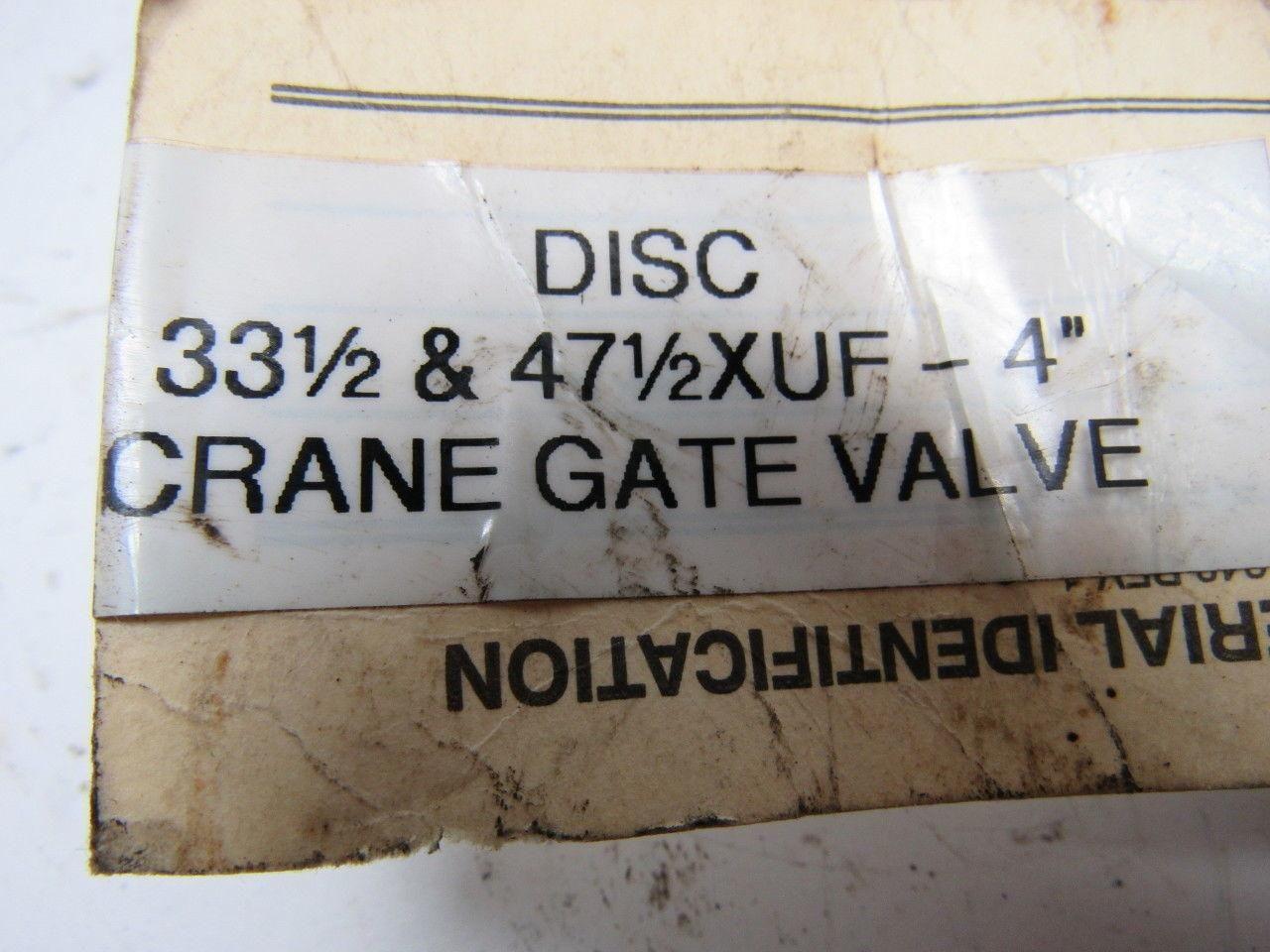 Crane 33-1/2 & 47-1/2XUF-4" Gate Valve Disc