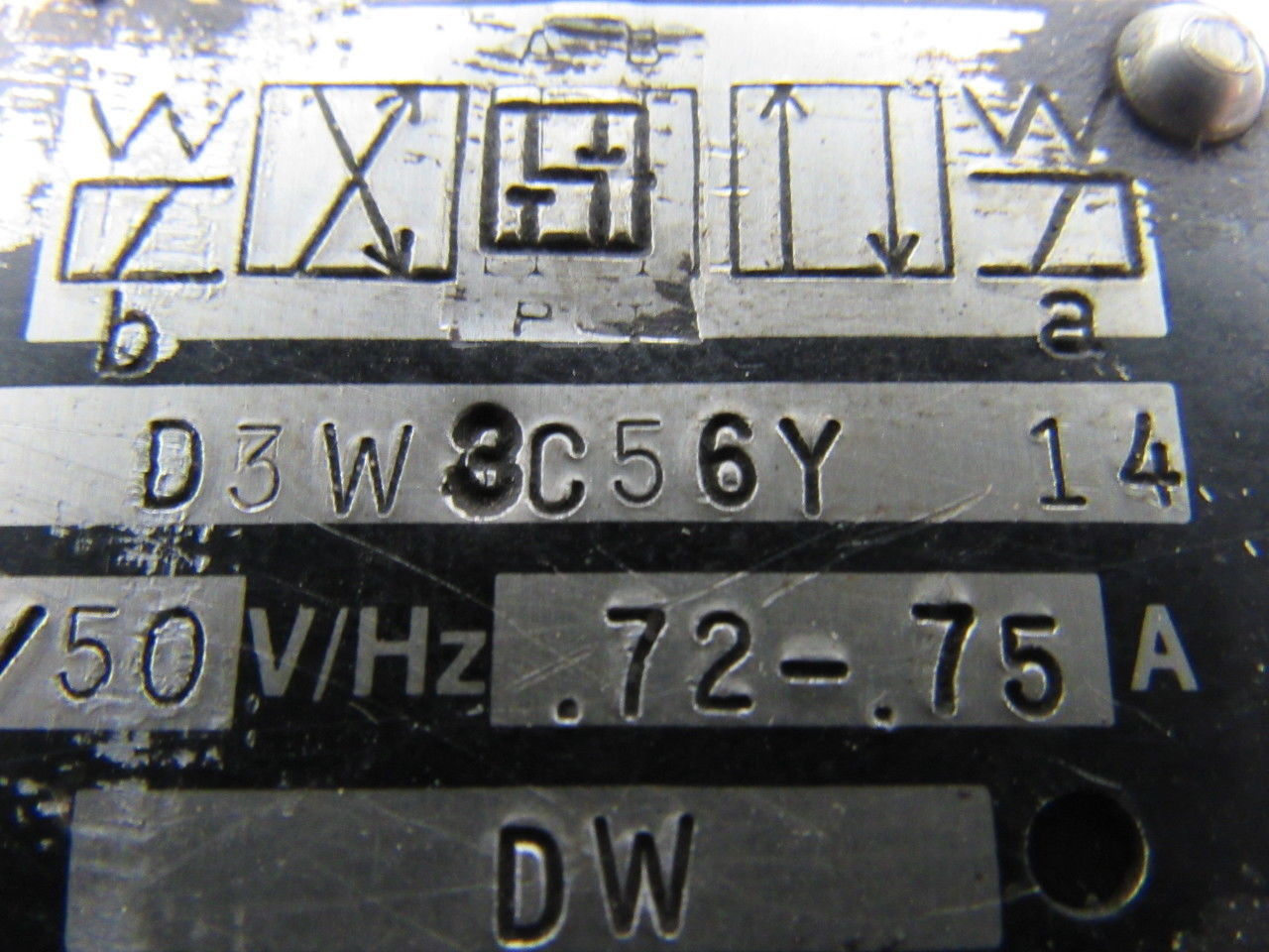 Parker D3W 3C56Y 14 Double Op Solenoid Directional Valve 3000 PSI Max 120V Coil
