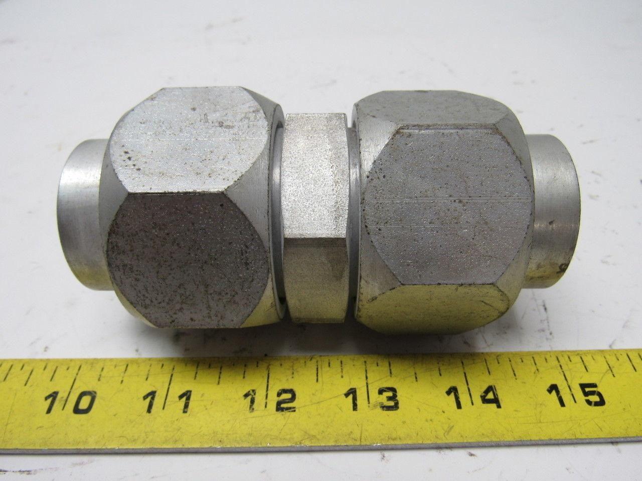 Parker S58 1-1/2" Hydraulic  Flare Union Connector Jic 24