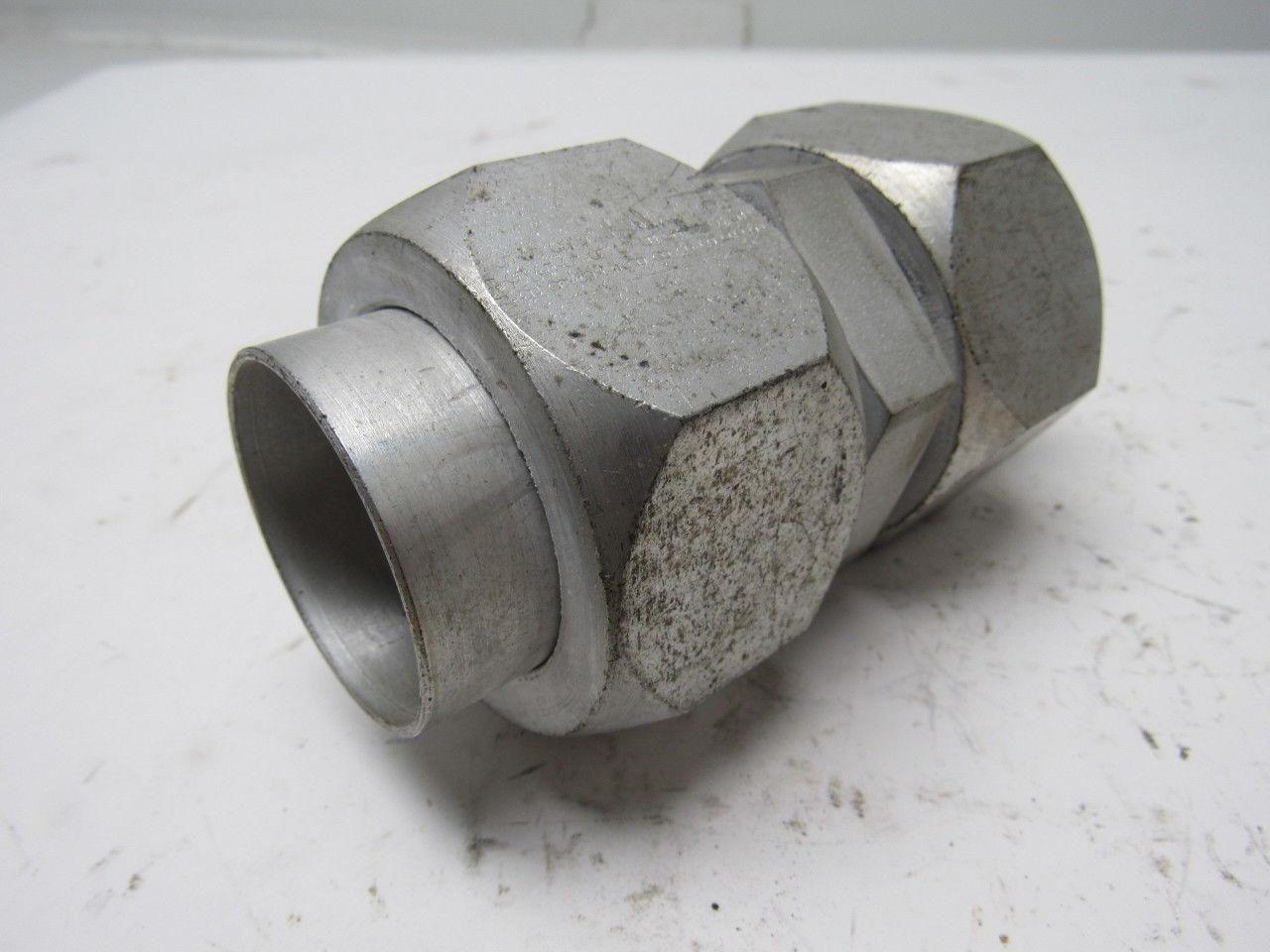 Parker S58 1-1/2" Hydraulic  Flare Union Connector Jic 24