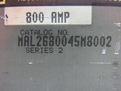 Square D MAL2680045M8002 2 Pole 800 Amp Circuit Breaker With MA11021 Shunt Trip