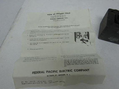 FPE Federal Pacific ACA301U Replacement Coil 110V 60Hz MCI