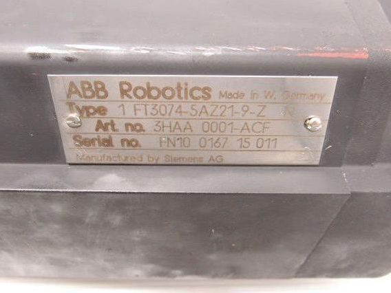 ABB Robotics/Siemens 1FT3074-5AZ21-9-ZN/3HAA0001-ACF Servo Motor Parts or Repair
