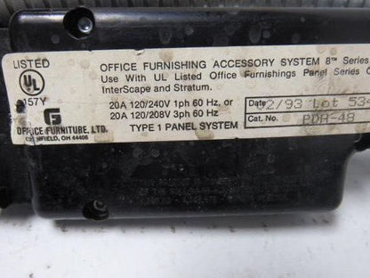 GF Office Furniture PDH-48 Office Panel Cubical Wire Harness
