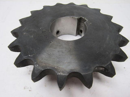 P80B18HE 18 Tooth Sprocket #80 1.968" Bore W/2 Set Screws 1/2" X 1/4" Keyway